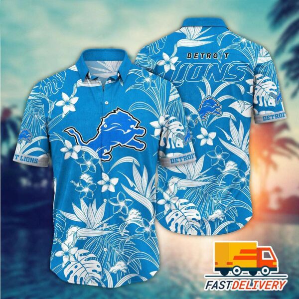 NFL Detroit Lions Hawaiian Shirt Style #5 Gift For Fans Football Lover