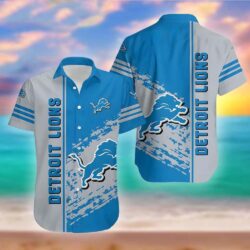 NFL Detroit Lions Quarter Style Hawaiian Shirt