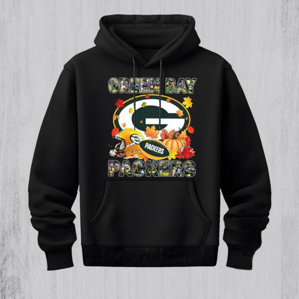 NFL Green Bay Packers Team Player Graphics Autumn Hoodie Shirt