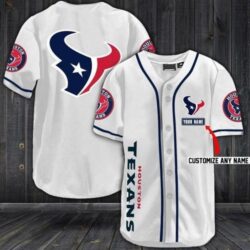 Nfl houston texans baseball jersey shirt