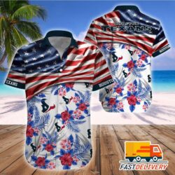 NFL Houston Texans Hawaiian Shirt Flag Us Style Gift For Fans Football Lover