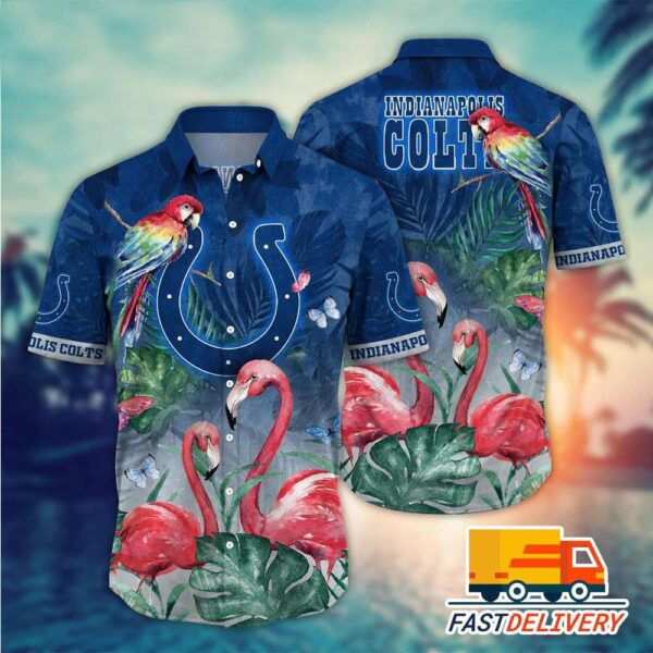 NFL Indianapolis Colts Hawaiian Shirt Flamingo Gift For Fans Football Lover