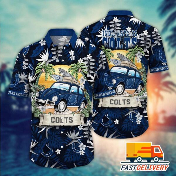 NFL Indianapolis Colts Hawaiian Shirt Vacation Gift For Fans Football Lover