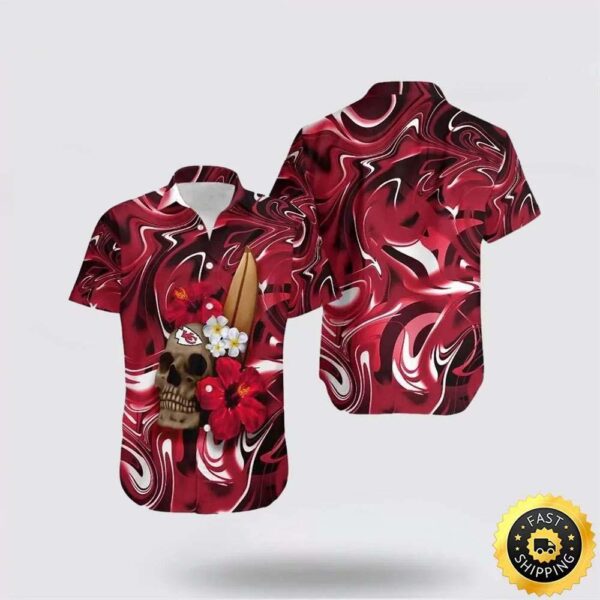 Nfl Kansas City Chiefs Hawaiian Shirts Skull Halloween Embrace Game Day Island Style