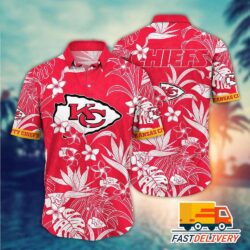 NFL Kansas City Chiefs Shirt Graphic Tropical Tree Gift For Fans Football Lover