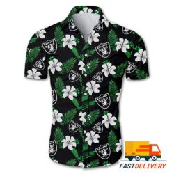 NFL Las Vegas Raiders Hawaiian Shirt Flower Gift For Fans Football Lover