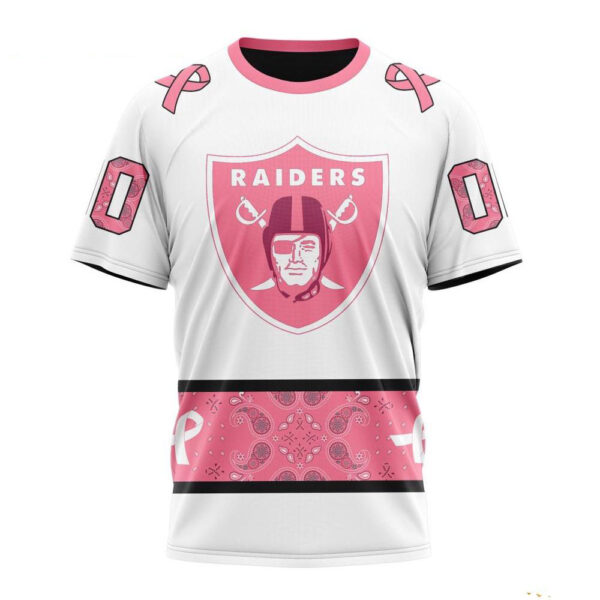 NFL Las Vegas Raiders T-Shirt Special Pink Design Fight Breast Cancer