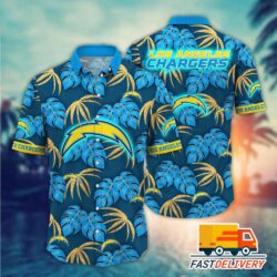 NFL Los Angeles Chargers Hawaiian Shirt Tropical Gift For Fans Football Lover