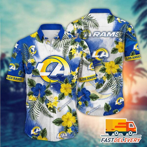 NFL Los Angeles Rams Hawaiian Shirt Cool Day Gift For Fans Football Lover