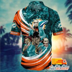 NFL Miami Dolphins Hawaiian Shirt Halloween Horror Night 20241