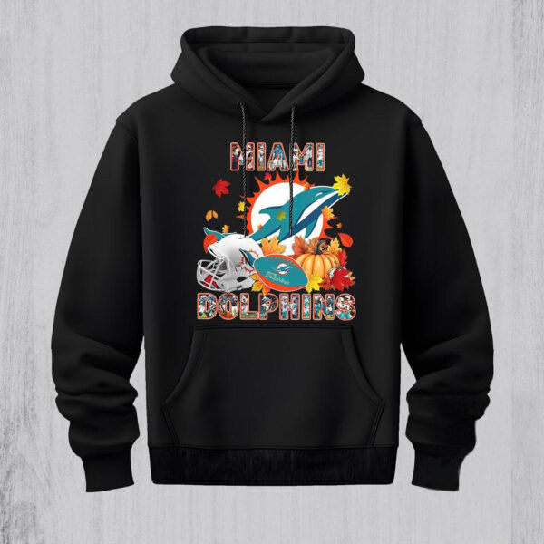 NFL Miami Dolphins Team Player Graphics Autumn Hoodie Shirt