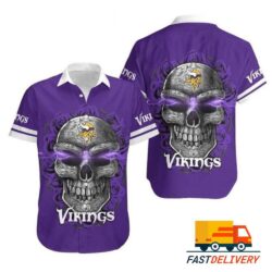 NFL Minnesota Vikings Hawaiian Shirt Skulls Gift For Fans Football Lover