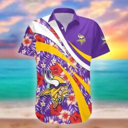 NFL Minnesota Vikings Hibiscus Hawaii Shirt