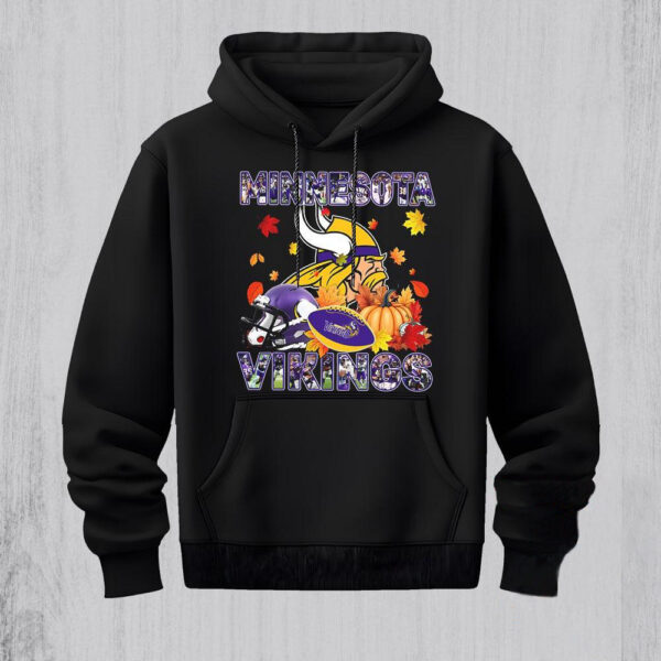 NFL Minnesota Vikings Team Player Graphics Autumn Hoodie Shirt