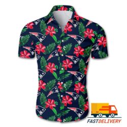 NFL New England Patriots Hawaiian Shirt Flower Gift For Fans Football Lover