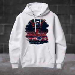 NFL New England Patriots Special Torn Effect Football Hoodie Shirt