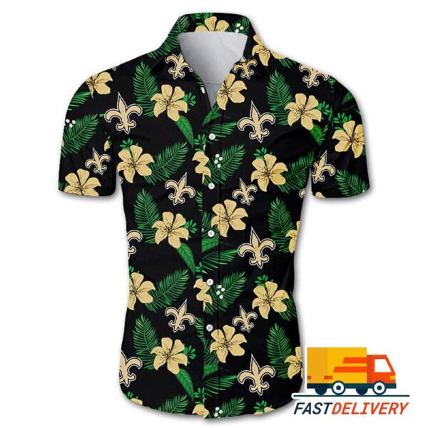 NFL New Orleans Saints Hawaiian Shirt Flower Gift For Fans Football Lover