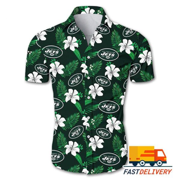 NFL New York Jets Hawaiian Shirt Flower Gift Gift For Fans Football Lover