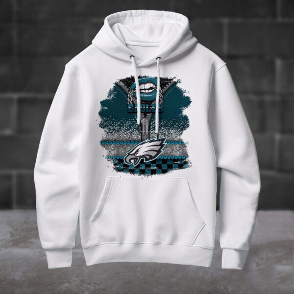 NFL Philadelphia Eagles Special Torn Effect Football Hoodie Shirt