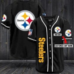 Nfl pittsburgh steelers baseball jersey shirt