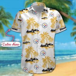 NFL Pittsburgh Steelers Palm Tree Tropical Summer Hawaiian Shirt