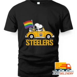 NFL Pittsburgh Steelers Peanuts Snoopy LGBT 2D Shirt, Gift For Fan NFL Pittsburgh Steelers