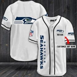 Nfl seattle seahawks baseball jersey shirt