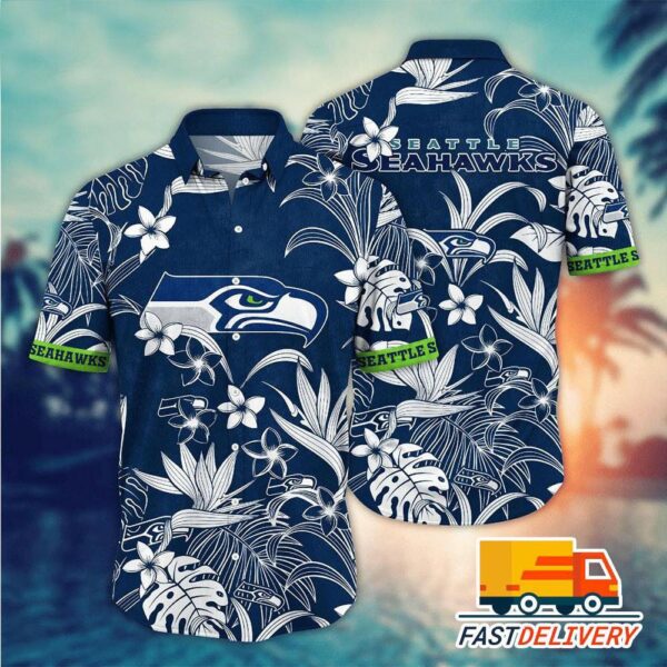 NFL Seattle Seahawks Hawaiian Shirt Flower Gift For Fans Football Lover