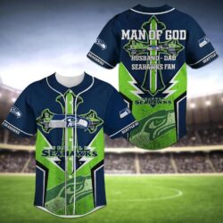 NFL Seattle Seahawks Man of God Baseball Jersey Shirt