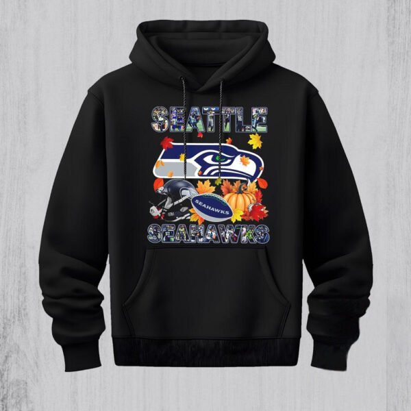 NFL Seattle Seahawks Team Player Graphics Autumn Hoodie Shirt