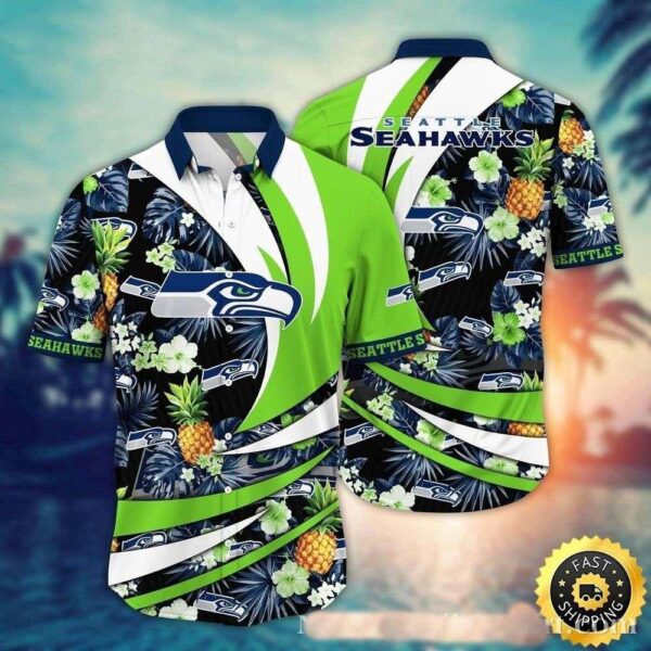 NFL Seattle Seahawks Vibrant Pineapple Blitz Aloha Shirt