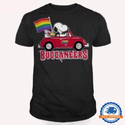 NFL Tampa Bay Buccaneers Snoopy Peanuts LGBT Flag T Shirt, LGBT Pride T Shirt