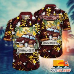 NFL Washington Commanders Hawaiian Shirt Vacation Gift For Fans Football Lover