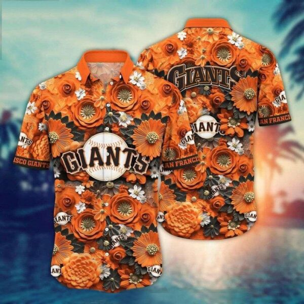 Orange Bloom Field SF Giants Aloha Shirt – Floral Fan Collection