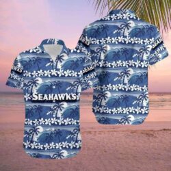 Pacific Waves And Coconut Trees Seattle Seahawks Hawaiian Shirt