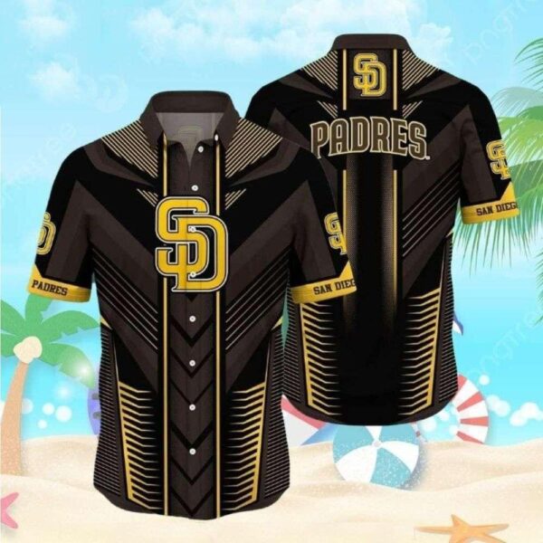 Padres Deco Diamond – MLB San Diego Geometric Aloha Shirt