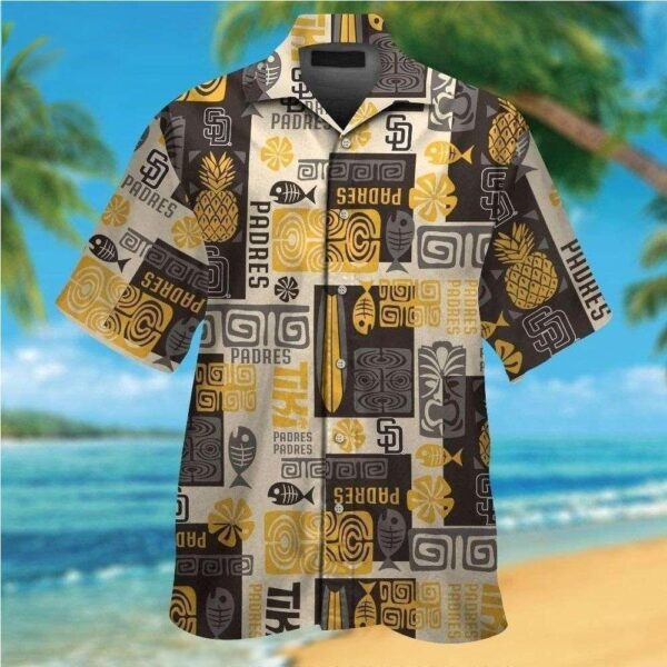 Padres Paradise Patterns – MLB San Diego Tropical Print Hawaiian Shirt