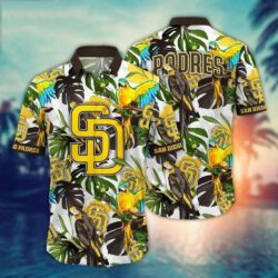 Padres Tropical Birds – MLB San Diego Parrot Print Hawaiian Shirt