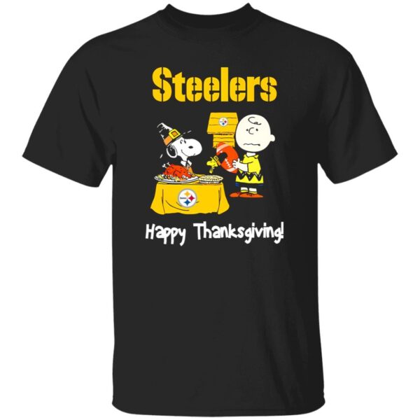 Peanuts Pittsburgh Steelers Football Happy Thanksgiving Shirt