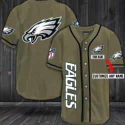 Personalized Eagles NFL Custom Baseball Tee Jersey Shirt