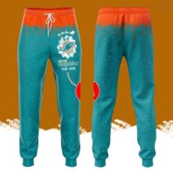 Personalized Miami Dolphins Professional Football Team All Over Print 3D Long Pants Blue