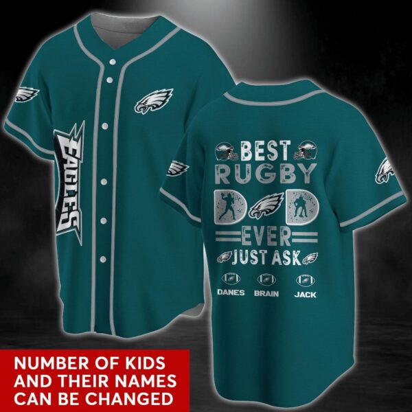 Personalized Philadelphia Eagles NFL Baseball Jersey Shirt with Your Name