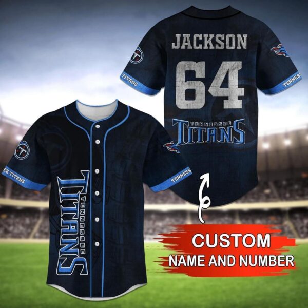 Personalized Tennessee Titans NFL Baseball Jersey Shirt with Your Name