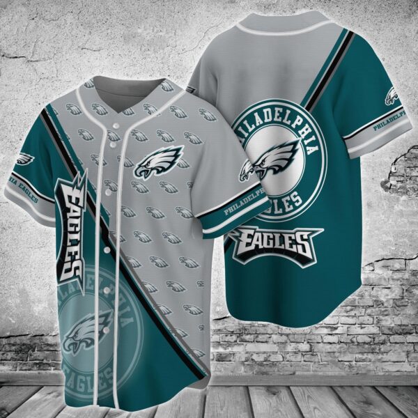 Philadelphia Eagles NFL Baseball Jersey Shirt FVJ02