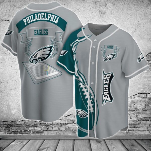 Philadelphia Eagles NFL Baseball Jersey Shirt Modern