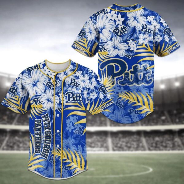 Pittsburgh Panthers NCAA Baseball Jersey Shirt Flower