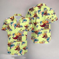 Pokemon Thor Marvel Stretchy Hawaiian Shirt Miami Dolphins Nfl