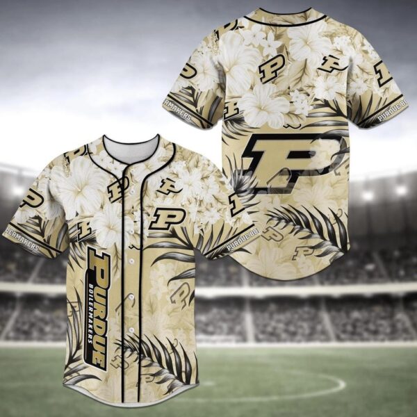 Purdue Boilermakers NCAA Baseball Jersey Shirt Flower