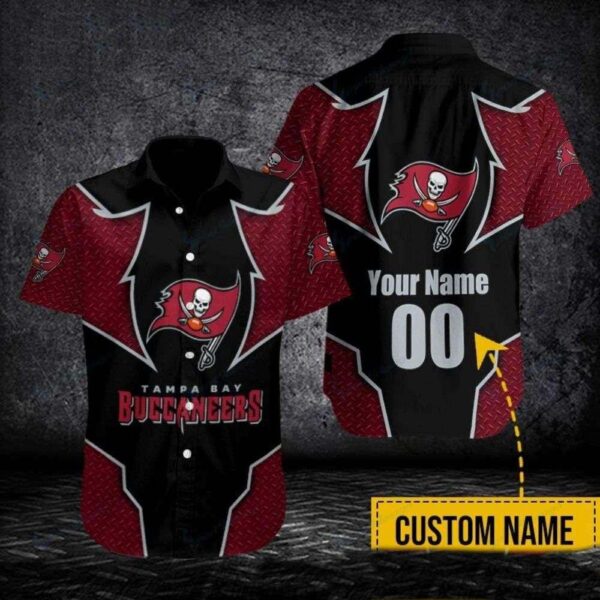 Red Diamond Texture Tampa Bay Buccaneers Hawaiian Shirt