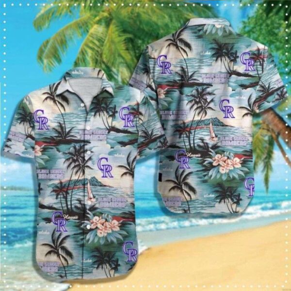 Rockies Serene Palms And Sunset MLB Hawaiian Shirt